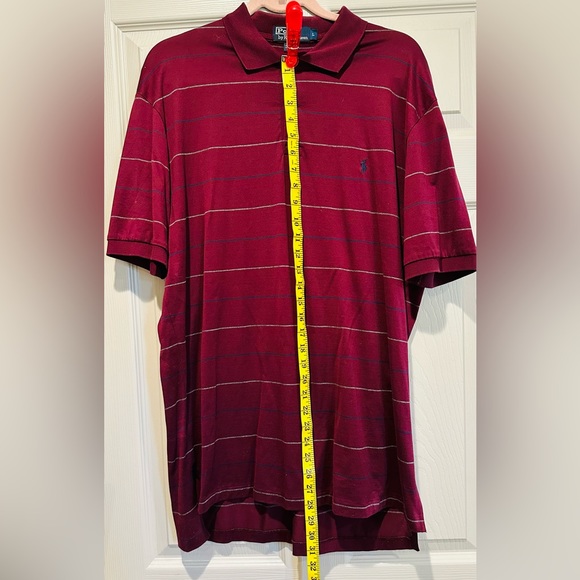 POLO RALPH LAUREN 100% Pima Cotton Maroon Striped Polo | super soft! - Picture 7 of 7